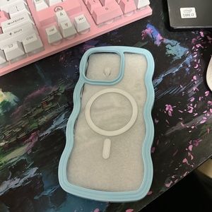 New trendy baby blue iphone 15 pro max case